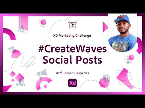 #CreateWaves Social Media Posts | Xd Marketing Challenge